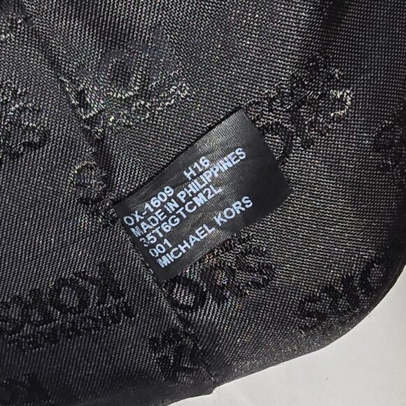 Michael Kors Jet Set Gold Chain Black Pebble Grain Leather Medium Shoulder Bag - Picture 7 of 13